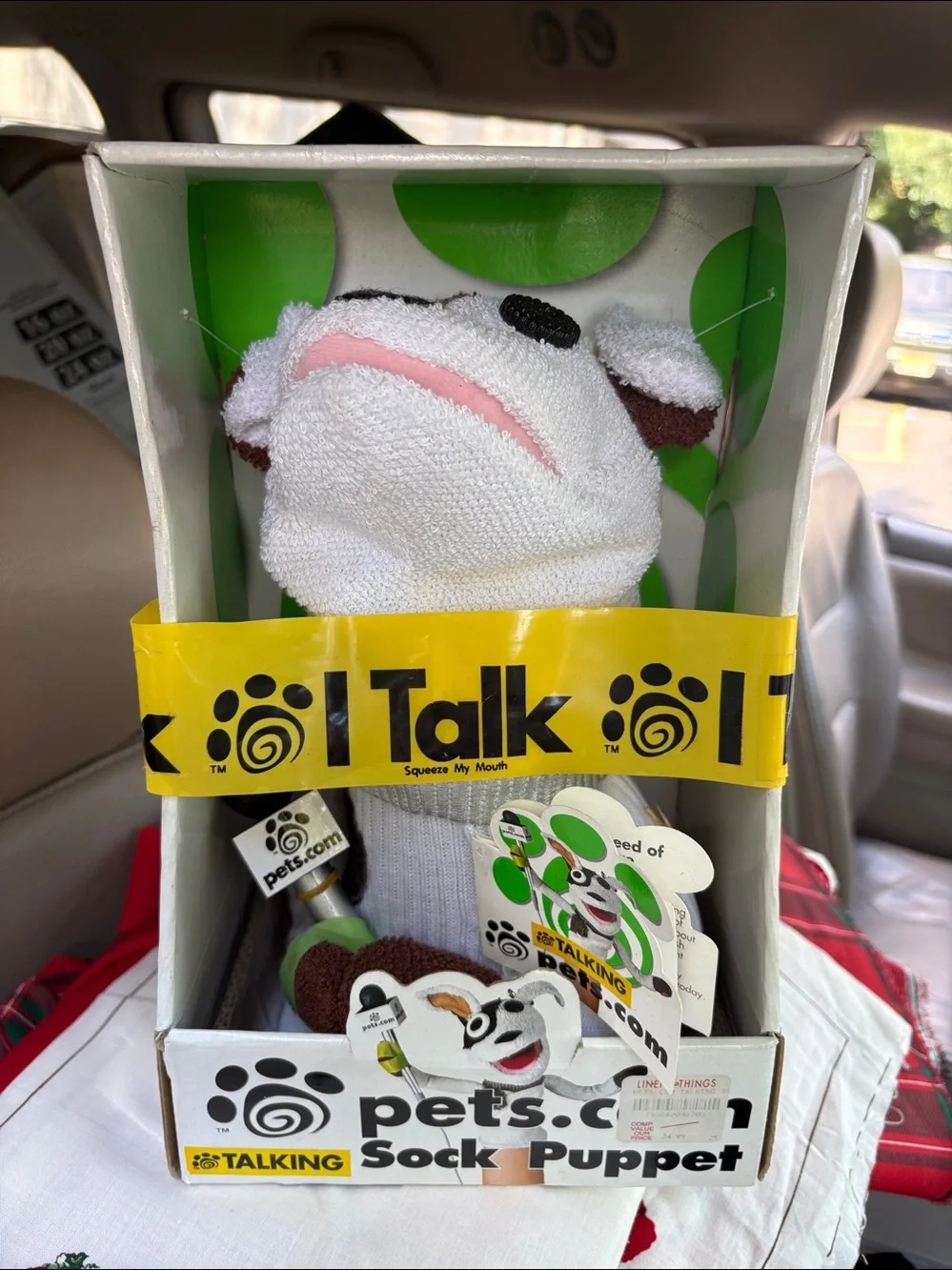 Pets Talking Sock Puppet - White/Brown
